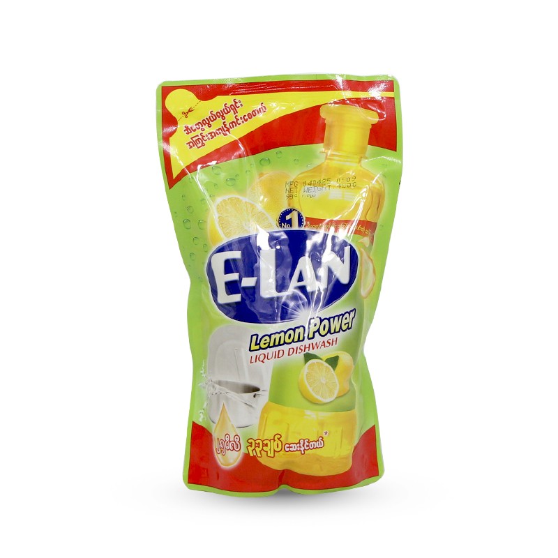 Elan Dishwash Liquid Lemon Power Refill 450g