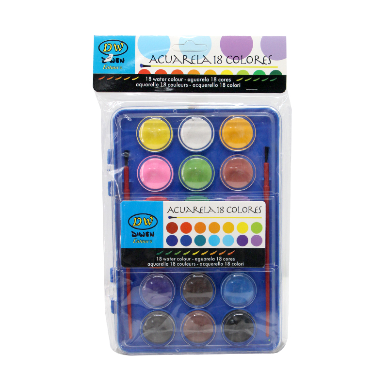 Diwen Acuarela Water Color 18pcs