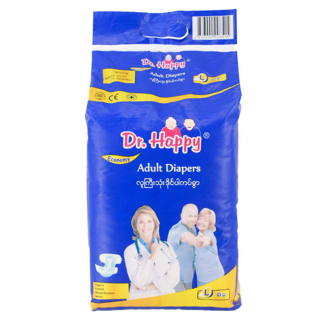 Dr.Happy Adult Diaper  L (8pcs)