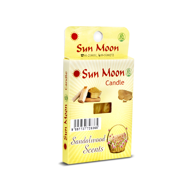 Sun Moon Candle 7pcs (Sandalwood)
