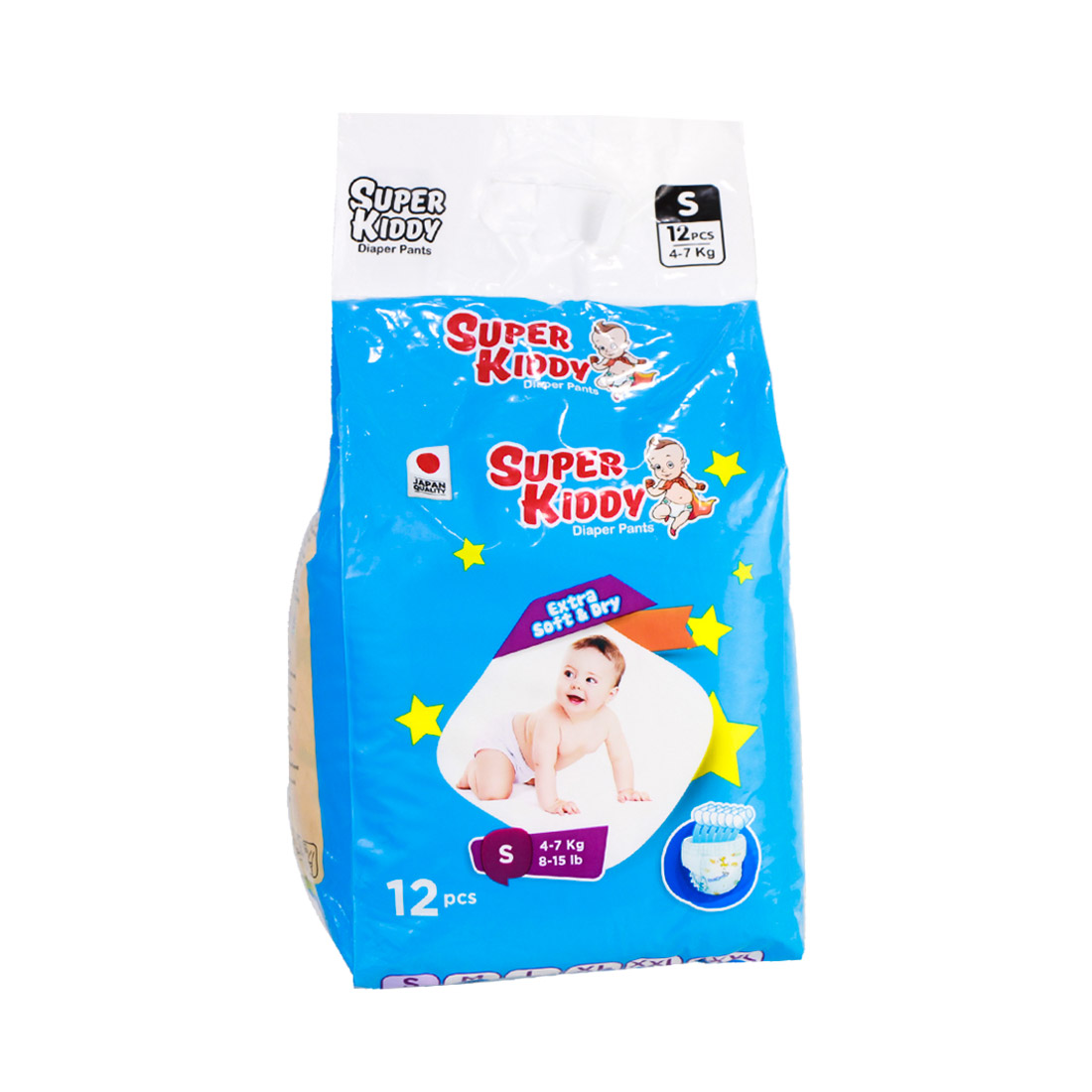 Super Kiddy Diaper Pants S (12pcs)